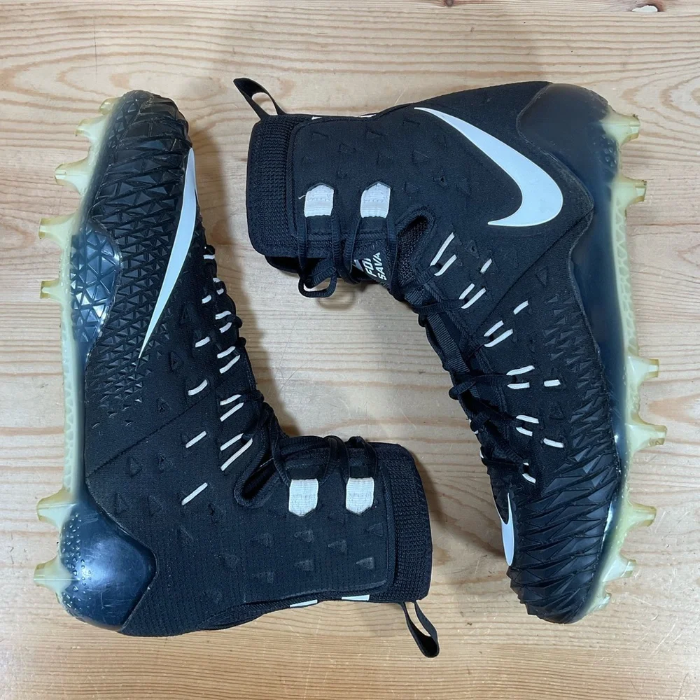 Nike Force Savage Elite Football Cleats Men’s 11 Black White 857063-011